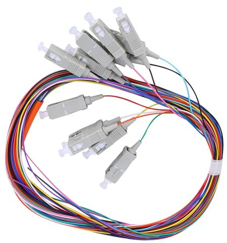 Multimode Fiber Pigtail SC UPC Connector 12 Port Carrier Grade 62.5 or 125 Optical Cable 1.5m High Stability Low Loss PVC Jacket for LAN Networks