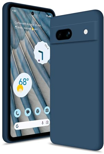 Btstring Case for Google Pixel 7A, Blue | Soft Silicone, Upgraded Camera Protection, Shockproof Slim, Anti-Scratch Microfiber Lining