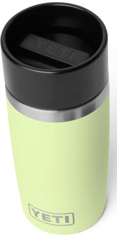 YETI Rambler 12 oz (355 ml) Travel Bottle with 100% Leakproof Hotshot Commuter Cap, Vacuum Insulated Stainless Steel Coffee Flask for Travel & Commute, Grasshopper