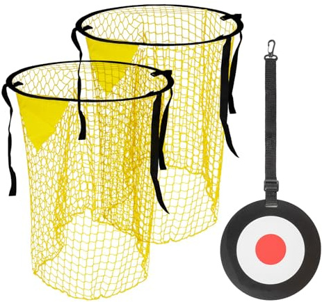 TAGMEIU Top Bins Football Targets, 3 Pack Football Goal Target Nets | Includes 2 target nets and 1 shooting target for football goal training, accuracy practice and solo drills