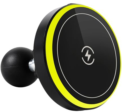 FPN 15W Magnetic Wireless Charging Phone Holder for RAM Mounts, 1 (25mm) Ball Mount for Magsafe iPhone 17/16/15/14/13/12 Series, Compatible with RAM B Size Double Socket Arm