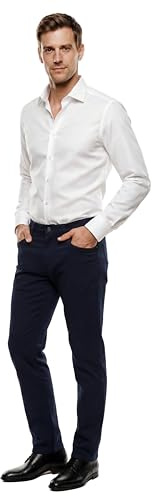 Marvelis Herren Businesshemd Body-Fit,Einfarbig,New York Kent