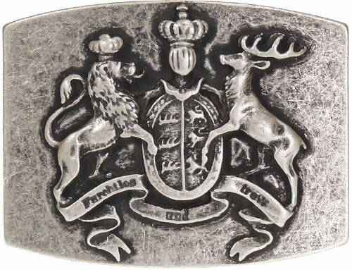 Harrys-Collection Gürtelschnalle Buckle Königreich Württemberg 40mm Gürtel | traditionelles Oktoberfest Motiv, historisches Wappen Design, stabiles Wechselschnalle Accessoire für Trachtenlederhosen