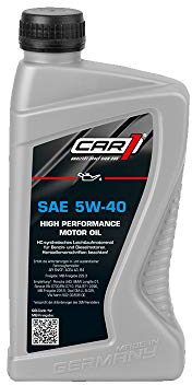 CAR1 Motoröl 5W-40 Leichtlauf High Performance Motor Motoren Öl Benzin Diesel Ottomotor Benzinmotor Dieselmotor Engine Oil 1L