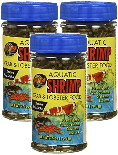 Zoo Med Laboratories Aquatic Shrimp Crab and Lobster Food (3 Pack / 2.5-Ounce)