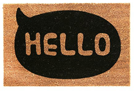 Natural Coir Hello Anti Slip Entrance Floor Doormats Front Back Non Slip Door Mats Rug Runner