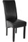 tectake® Esszimmerstuhl, Kunstleder Stuhl bequem mit hoher Rückenlehne, Küchenstuhl, Esszimmerstühle für Küchentisch, edle Dining Lounge, Wohnzimmer Essecke, Küchen Polsterstuhl - schwarz