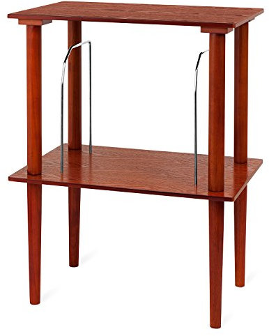 Victrola Wooden Stand for Wooden Music Centers with Record Holder Shelf, Mahogany