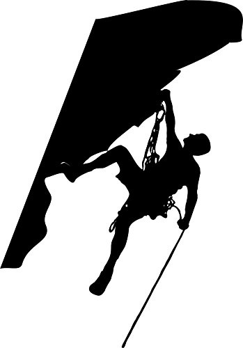 Wandtattoo: Klettern, climbing, Sport, Bouldern, Fels, Gebirge // Farben- und Größenwahl (Schwarz - 860 mm x 600 mm)