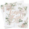 Ginger Ray Team Bride Lot de 16 serviettes en papier pour enterrement de vie de jeune fille Motif floral et or rose Multicolore