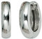 Jobo Damen-Creolen aus 14 Karat 585 Weißgold Durchmesser 12 mm