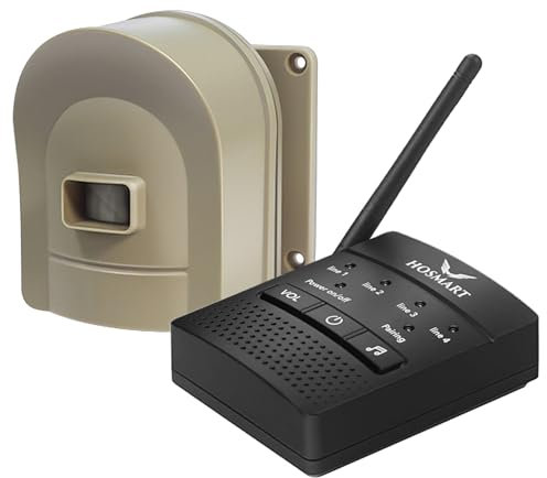 1/2 Mile Hosmart Driveway Alarm Wireless Sensor System & Driveway Sensor Alert System Weatherproof Security Outdoor Motion Sensor & Detector