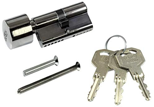 BKS Profil - Knaufzylinder Helius WS42 mit Wendeschlüssel, Baulänge: (Schließseite) 55/40 (Knaufseite) incl. SN-TEC Montagematerial