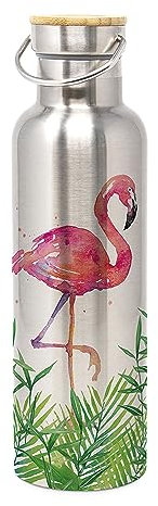Doppelwandige Edelstahlflasche Tropical Flamingo 750ml