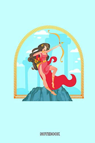 Notebook: Artemis Greek Godess Ancient Greek Mythology Blank Lined Notebook