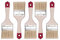 HARDY WORKING TOOLS Flachpinsel-Set 5-teilig, 5 Stück – 75 mm Breite, Malerpinsel Set mit Holzgriff, Lackpinsel Serie *40*, 5PCS, Pinselset A0202-400530