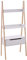 Premier Housewares Storage Shelves, Ladder Bookshelf, Pine Wood, w60 x d30 x h140cm - White