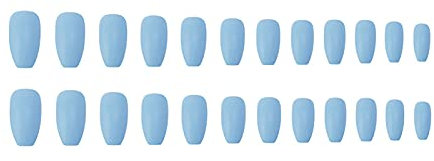 HAOHAG Faux Ongles 24PCS Manucure et Nail Art DIY Couleur Pure Brillant Portant Des Ongles Finis Faux Ongles Finies Portant Des Ongles 04