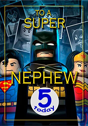 Nephew Age 5 Birthday Card – Batman Lego - Full Colour Inside - Posted Same Day!