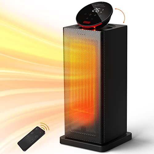 OMISOON Termoventilatore 2000w, ECO Stufetta Elettrica basso consumo, PTC, 24h Timer, Oscillazione 90°, Griglia Regolabile, 3 Modalità, Protezione da surriscaldamento e ribaltamento, Bagno