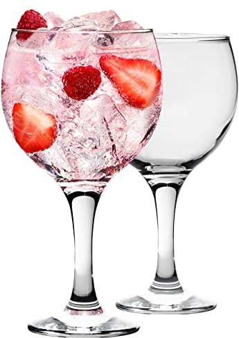 Rink Drink 2x 645ml (22.7oz) Gin & Tonic Glasses Large Spanish Style Copa Balloon Cocktail Glasses for Gin and Tonic