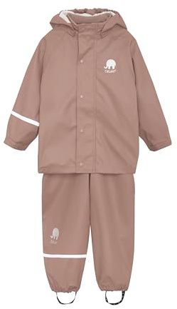 CeLaVi Unisex Basic Rainwear Set-solid PU Regenset, Burlwood, 130