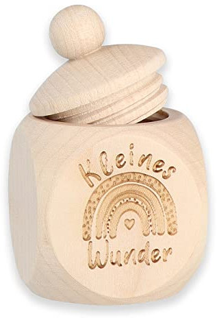 Spruchreif · Erinnerungsbox für Kinder · Holzdöschen mit Schraubdeckel und Gravur · Kinder Erinnerungsbox · Pefekt als kleines Geschenk · Milchzahndose · kleines Wunder