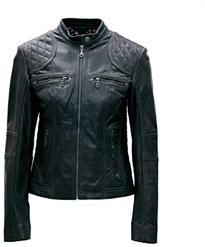 PAUL BERMAN Ladies Real Leather Biker jacket