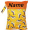 In Deutschland mit Namen personalisierte Wetbag Nasstasche mit 2 separaten Fächern, als Windelbeutel, im Kindergarten oder unterwegs (Zebras)
