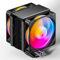upHere ARGB Dissipatore CPU,6 tubi di calore in rame,a torre singola con due ventole PWM da 120mm per Intel LGA 1700 2011 2066 (scheda madre X79/X99) 1200 115X/AMD AM5/AM4 Socket universale, L6DC