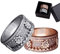 JUSGTPS Handmade Diamond Ornate Geometric 3D Band Ring - Pure Handmade Gear Spinning Full Diamond Starry Ring