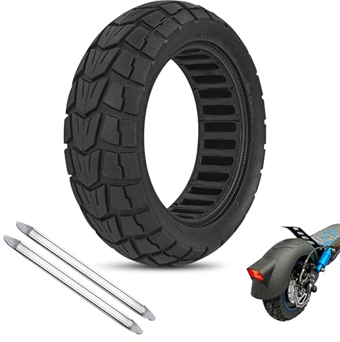 ANSENI Ruedas Todoterreno macizas de Caucho 10x2.75 para Patinete Eléctrico Smartgyro Speedway/Speedway Pro, Speedway 5,Rockway/Crossover, Dualtron 3, Offroad (1 unidad)