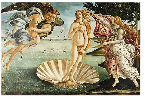 Grupo Erik Poster Die Geburt der Venus Kunstdruck - Deko Wohnzimmer oder Deko Schlafzimmer - Deko Zimmer - Größe : 61 x 91 - Offizielle Lizenz