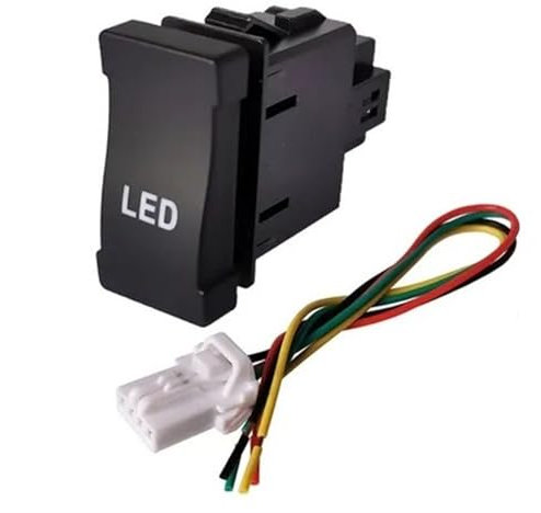 myziji 1PC Auto Tagfahrlicht LED Power Licht Nebel Lampe Lampe BSM SwitchRadar Bar Schalter Kompatibel Mit Iveco Daily Recreational Vehicle (RV) (Color : LED)