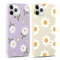 Yoedge 2 Stück HandyHülle für iPhone 11 Pro Hülle 5,8, Mädchen Schutzhülle Blumen Muster Aesthetic Design,Frauen Geschenk Weich TPU Silikon Stoßfest Cover Case für iPhone 11 Pro, Lila Blume