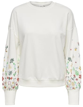 ONLY Female Sweatshirt ONLBROOKE2025-refresh,L/S2025-refresh,O-NECK2025-refresh,FLOWER2025-refresh,SWT2025-refresh,NOOS Sweatshirt