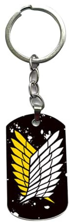 Attack On Titan Anhänger Survey Corps Keychain Levi Ackerman Key Ring Eren Yeager Keychain AOT Eren Eren Cosplay Prop