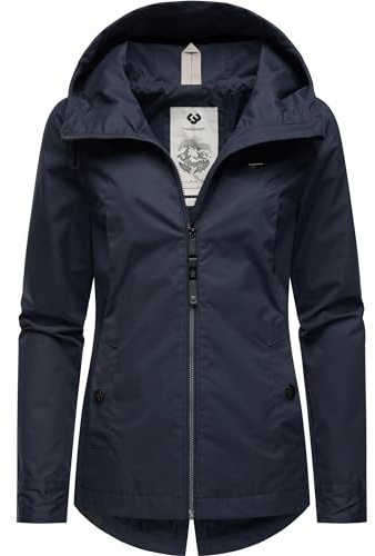 Ragwear Damen Übergangsjacke Monade Übergang wasserdicht mit großer Kapuze