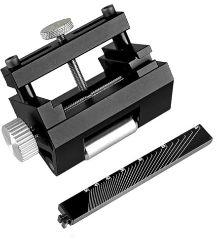Schleifführung, Holzbearbeitungswerkzeug, Meißelschärfvorrichtung, Meißelschärfer von Schleifstein, verstellbarer Winkelschärfer, passend für Hobel und Klingen von 0 - 6,5 cm