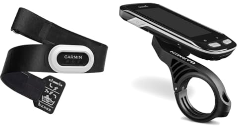 Garmin HRM-Pro Plus – Premium Brustgurt & Edge Aero Halterung - kompatibel mit Garmin Edge Modellen, u.a. Edge 1040, Edge 1030, Edge 830, Edge 530, Edge 130 Serie uvm.