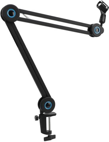 Mikrofonarmständer, Mikrofonarm-Tischhalterung aus Aluminiumlegierungsstahl mit Kabelmanagement für Professionelle Aufnahmen