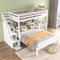 FEZTOY Etagenbett mit Treppe, Beistelltisch und Ablagen, Kinderbetten 90x200cm+140x200cm, Multifunktionales Hochbett mit Rausfallschutz und Lattenrost, ohne Matratze