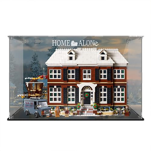 Acryl-Vitrine für Lego 21330 Ideas Kevin – Allein zu Haus, transparente, staubdichte Vitrine, 48 x 40 x 30 cm