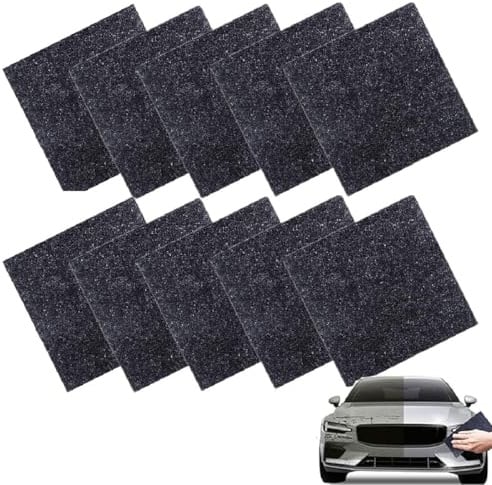 10Pcs FOLENZU Nanoklean Magic Cloth, Nanoklean Cloth, Nanoklean Magic Tuch, Nano Sparkle Tuch Auto Kratzer, Auto Kratzer Entferner für Reparatur von leichten Kratzfarben und Wasserflecken (10 * 10cm)