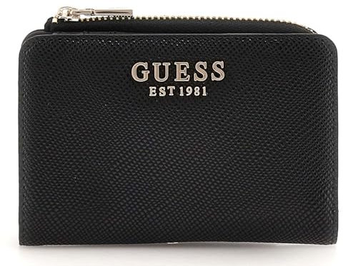 GUESS Laurel SLG Zip ARND Card Case, Portafogli Donna, Nero, Unica