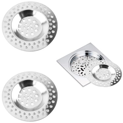 2 Pièces Filtre Evier Cuisine,Bouchon Evier,Attrape Cheveux Douche,Grille Evier,Bonde Evier,Filtre Baignoire Anti Cheveux,Filtre Lavabo,Passoire Evier Cuisine,Protege Evier (7.5CM)