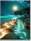 Yiminu.DS Diamond Painting Erwachsene, Diamant Painting Bilder 30x40cm 5D Diamond-Painting Diamant Painting Bastelset BastelnWanddeko, Meer Mond Grün