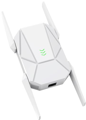 2025 AX1800 WiFi 6 Extender Signal Booster - Dual Band 2.4G/600Mbps & 5.8G/1200Mbps, WiFi Extender with Gigabit Port, 802.11AX Tech, 12999 Sq.Ft Long Range WiFi Repeater, Connects 100+ Devices