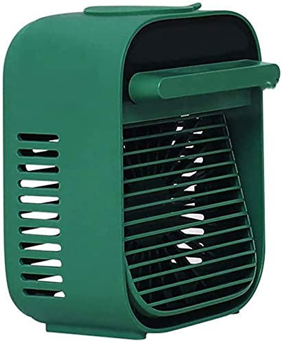 Msuiiixcccc Portable Air Conditioner UBS Rechargeable Evaporative Air Cooler Fan with 3 Speeds Cordless Personal air Conditioner for Room Office (Green)