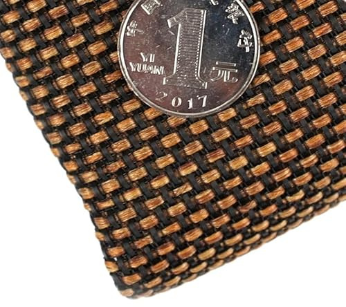 Cloth Speaker Fabric,Linen Speaker Grill Retro Audio Speaker Grille Cloth Sound-Transparent dustproof Cloth Brown Gray Black DIY Speaker Cloth(Brown Black(0.5mX1.5m))